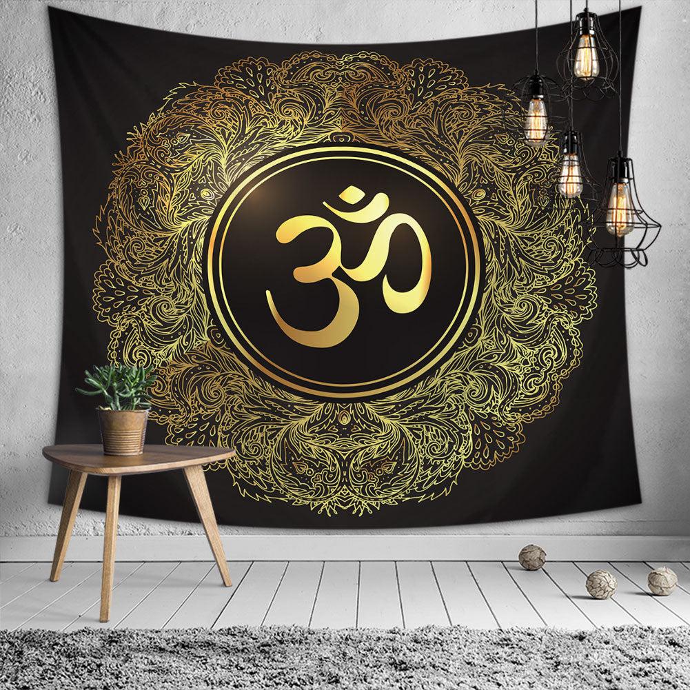 Om Tapestry Wall Art, Hindu Wall Decor, Yoga Studio, Meditation Deco,