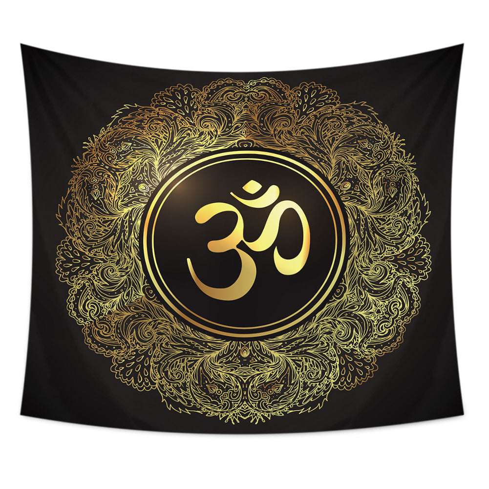 Om Tapestry Wall Art, Hindu Wall Decor, Yoga Studio, Meditation Deco,